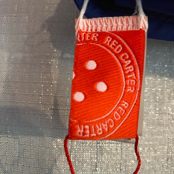 NWT Top RED CARTER Women Girl
Smocked Off the Shoulder Blue Red
Swim  Size Small - Picture 5 of 6